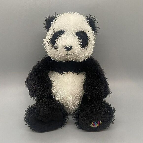 Ganz Panda‎ Bear Webkinz Black White No Code Stuffed Animal Plush Toy 7" - Picture 1 of 3